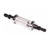 Chrome and Glass Inline Fuel Filter 